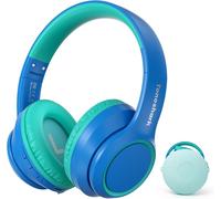 Casque Bluetooth sans Fil Enfant, Casque Anti-Bruit Enfant Audio, 60h Autonomie, Micro Int¿¿gr¿¿, Over-Ear Bluetooth Headphones, pour ¿¿cole/Maison/Voyage ¿C ¿¿tui Inclus (Turquoise)