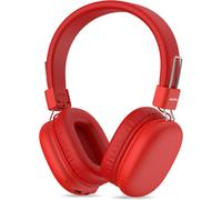 Casque Bluetooth Sans Fil Enfant, Casque Audio Enfant avec Jack, Casque Bluetooth 5.4 Pliable, Volume Limité 85/94dB, 50 Heures de Travail, Réglable, Headphones Sans Fil pour Étude, Voyage (Rouge)