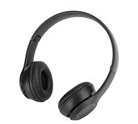 Casque Bluetooth sans Fil, fil sur l'oreille pliable stéréo téléphones Portables Ordinateurs réduction du bruit écouteurs jeu FM musique écouteur noir Tablettes de Bruit avec Fente pour Carte mémoir