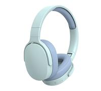 Casque Bluetooth sans fil HiFi pliable intelligent réduction du bruit réglable avec microphone, compatible Bluetooth 5.1, casque supra-auriculaire stéréo pour le sport et les voyages (bleu)