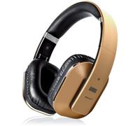 Casque Bluetooth Sans Fil Or Audio aptX LL - August EP650 - Micro, NFC, Pliable, Batterie 15h, Multipoint - Circum Aural - Doré