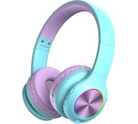 Casque Bluetooth Sans Fil Pour Enfants, Casques Pour Enfant Avec Lumières Led, Hd Ste¿Re¿O, Usb-C Recharge Rapide, Micro Intégré, Casque Pliable, Sd Mode Et Filaire Pour Iphone/Tablettes/Tv