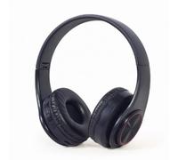 Gembird Casque BHP-LED-01 – Arceau filaire et sans fil (Bluetooth), Micro-USB, avec micro, LED, Noir