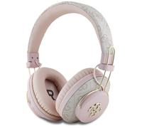 Casque Bluetooth supra-auriculaire sans fil Guess Metal 4G Logo ENC (rose)