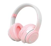Casque Bluetooth sur L'oreille, Casque Léger Pliable à Puce Bluetooth 5.1 avec Grande unité Dynamique de 40 Mm pour Bureau à Domicile, Téléphone Portable, PC, etc. (Rose)