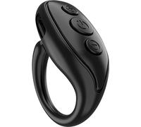 Casque Bluetooth Télécommande bout des doigts Téléphone portable Selfie Photo Page Turner Flipping Video Controller Noir