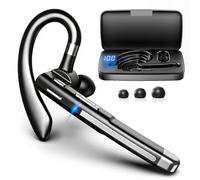 Casque Bluetooth V6.1, oreillette Bluetooth sans fil avec étui de charge 500 mAh, 100 heures de temps de conversation, CVC8.0 écouteur mono-auriculaire antibruit, casque mains libres pour camionneur