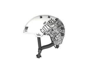 Casque bol abus skurb ace silver blanc