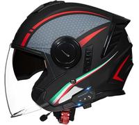 Casque Bol, Casque Jet Brain Cap Demi-Casque Moto Vintage Homologué Dot/ECE Casque Demi-Coque Rétro Ouvert Casque À Visière Intégrée Cruiser Chopper Scooter Cyclomoteur 5,XL(61-62cm)