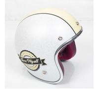 Casque bol jet Torx Wyatt blanc beige mat Taille XS pour moto scooter cyclo