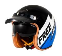 Casque Bol Moto Open Face Classic Sun Casque Moto Jet Vintage avec Visière Casques Vintage à Face Ouvert ECEDOT Homologué en pour Scooter Chopper - Casque de Moto Homme Et Femme K,XL=61~62cm