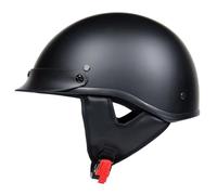 Casque Bol Moto Vintage Homologué ECE, Casque Jet Rétro Demi-Casque Léger 850g ABS Respirant pour Scooter Custom Cruiser Cafe Racer Homme Femme(B,M=(57~58cm))