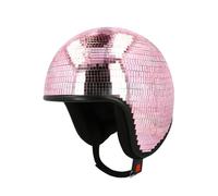 CASQUE BOULE À FACETTES DISCO ROSE ADULTE