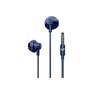 Casque Bouton - Isolation Acoustique - Microphone Intégré - Contrôle de Lecture - Connecteur Jack 3,5 mm - Câble 120 cm - Coloris Bleu