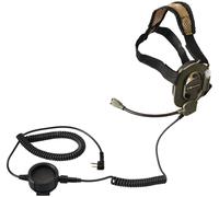 Casque bow m tactical pour talkie walkie midland, icom