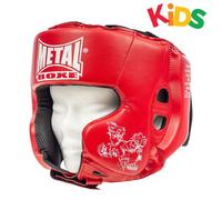 Metal Boxe Casque Multiboxe – Protection pommettes, confort optimal – Rouge Junior