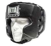 Metal Boxe Casque de boxe d'entraînement en PU Noir Adulte