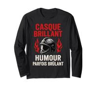 Casque Brillant Humour Brûlant Pompier Manche Longue