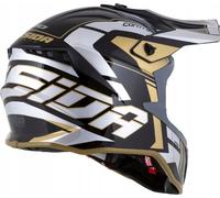 Casque Cassida Cross Pro II Contra pearl or/gris/noir 2XL (63 - 64cm) + LUNETTES DE CROSS + CAPOT DE TEMPÊTE