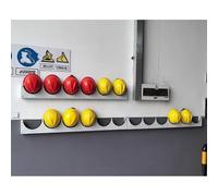 Casque Chantier Support Mural pour Casques de sécurité, étagère Grande capacité pour Casques de sécurité destinée aux ouvriers du bâtiment, 4 grilles/ 5 grilles/ 6 grilles(3pcs,L)