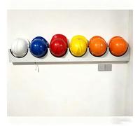 Casque Chantier Support Mural pour Casques de sécurité, étagère Grande capacité pour Casques de sécurité destinée aux ouvriers du bâtiment, 4 grilles/ 5 grilles/ 6 grilles(1pc,L)