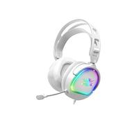 Spirit Of Gamer - Pro H6 | Casque Gaming Blanc Filaire RGB avec Micro | Compatible Xbox, Switch & PC | Stéréo 2.0 | Sortie USB et Jack | Arceau Ajustable/Ultra léger 240 grammes (Blanc)