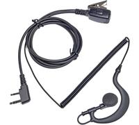 Casque Compatible avec President Randy III CB-émetteur Radio Convient pour Randy 3 Radio Casque avec Bouton PTT (Forme G)