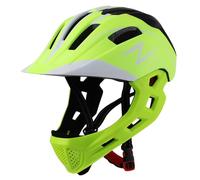 Casque Complet pour Les Enfants et Les Enfants, Les Casques de vélo pour 8-14, Le Casque de vélo Complet avec Sangle réglable, BMX Respirant avec lumière pour Le d'équilibre, la p