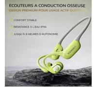 Casque Conduction Osseuse Bluetooth 5.4 - 32 Go MP3 - IPX6 - 8h Autonomie - Sport Running - Vert RS2
