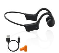 Casque Conduction Osseuse Bluetooth, Open Ear Sport Écouteur Conduction Osseuse Sans Fil Oreilles Ouvertes avec Micro, IP55 Étanche Conduction Casque pour Course à Pied, Sport, Cyclisme, Fitness