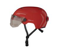 Cosmo Fusion+ Taille M, Ruby - Casque avec éclairage Vélo Arrière Intelligent et Connecté - Feu Stop Automatique, Détection de Chute, Partage de trajet, Assurance Individuelle ALLIANZ offerte durant 1
