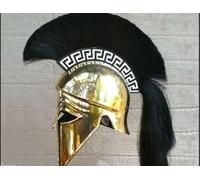 Casque corinthien grec médiéval avec doublure en cuir