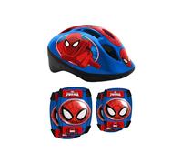 Casque + coudières/genouillères STAMP Spider-Man pour enfant réglable multicolore