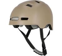 Crazy Safety Casque de vélo Vertigo – sable mat, lumières avant/arrière USB – L 57-61 cm