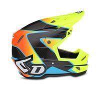 Casque Cross 6D ATR-3 Wave Cyan Brillant/Orange Néon/JauneXS Cyan Brillant,Orange Néon,Jaune
