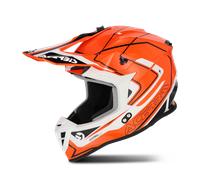 Acerbis Linear 2026 Casque de motocross, orange/blanc, Taille M (57/58)