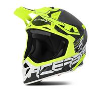Acerbis Steel Carbon 2023 Casque de motocross, noir-jaune, taille L