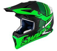Casque Cross Adulte SWAPS Blur S818 - Noir / Vert Mat XL