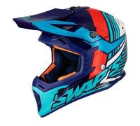 Casque Cross Adulte SWAPS Blur S818 - Rouge / Bleu Brillant M
