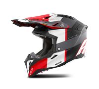 Casque Cross Airoh Aviator 3 Gris/Rouge MatM Gris,Rouge Mat