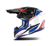 Airoh Aviator 3 Push Casque de motocross, rouge-bleu, taille L pour homme