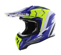Casque Cross Airoh Aviator Ace 2 Ground - blanc brillant bleu jaune