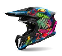 Casque Cross AIROH Twist 3 Amazonia Noir Brillant
