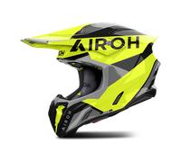 Airoh Twist 3 King Casque de motocross, noir-gris-jaune, taille XL pour homme