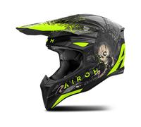 Airoh Wraaap Darkness Casque de motocross, noir-jaune, taille XL pour homme