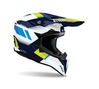 Casque Cross AIROH WRAAAP VISION Jaune/Bleu Brillant Off-Road
