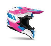 Casque Cross AIROH WRAAAP VISION Rose Brillant