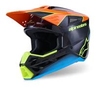 casque cross alpinestars s-m3 fray - noir / orange / bleu XXL