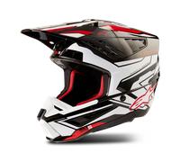 Alpinestars S-M5 Action 2 2024 Casque de motocross, noir-blanc-rouge, taille M