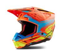 Alpinestars S-M5 Action 2, casque de motocross XL Orange Néon/Bleu/Jaune Néon Orange Néon/Bleu/Jaune Néon